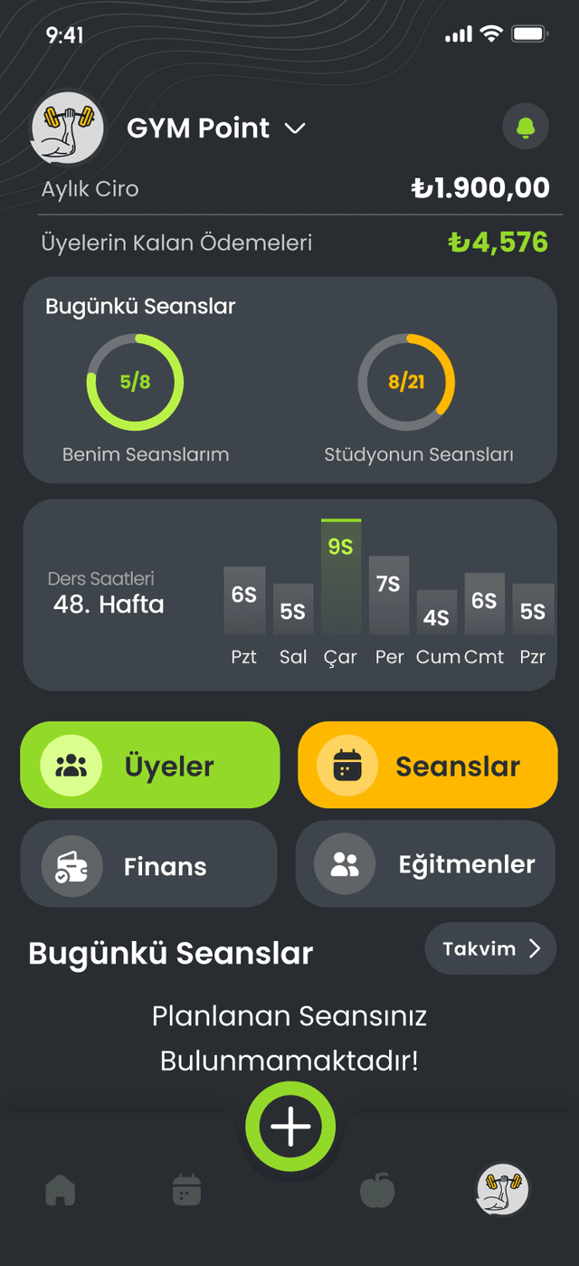 Plan4M admin ana ekranı