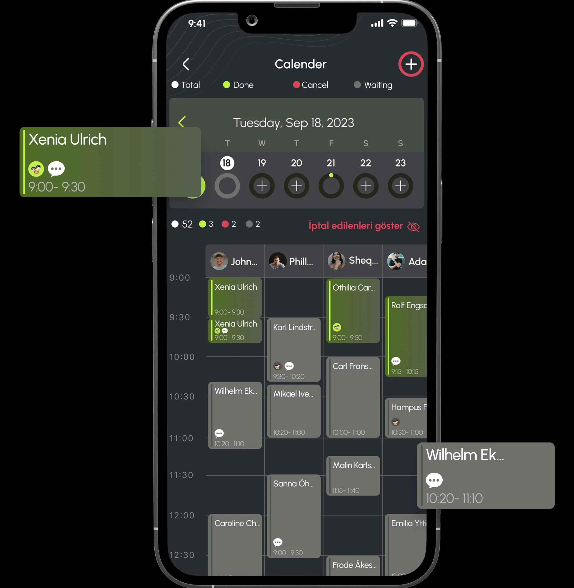 Consultant Tracking - Plan4m allows administrators to effectively monitor daily flows by following the schedules of other advisors. This allows for a more coordinated and efficient management of work.